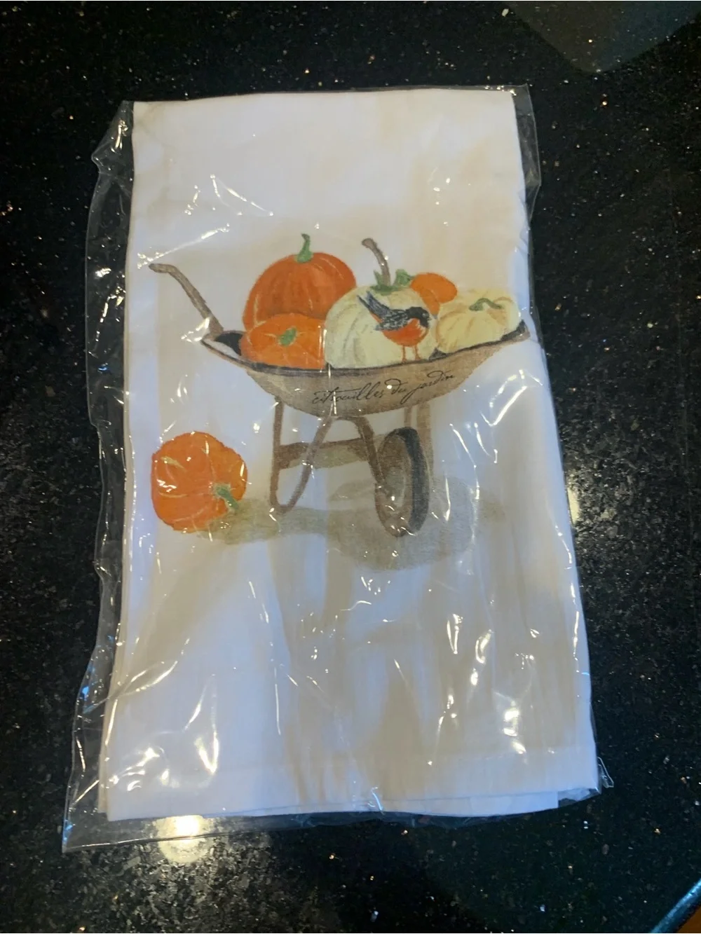 Pumpkin Cotton Flour Sack Tea Towel